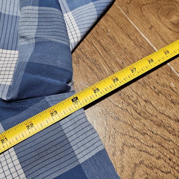 Orvis Button Up Shirt Adult Large White Blue Vented Polyester Outdoor Mens - Picture 10 of 11